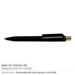Dot Promotional Branded Pens with Gold Push Button