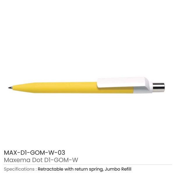 Dot-Pen-with-White-Clip-MAX-D1-GOM-W-03-600x600-1.jpg Dot Custom Printed Pens with White Clip