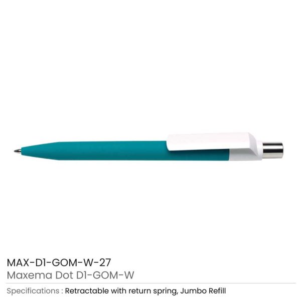 Dot-Pen-with-White-Clip-MAX-D1-GOM-W-27-600x600-1.jpg Dot Custom Printed Pens with White Clip