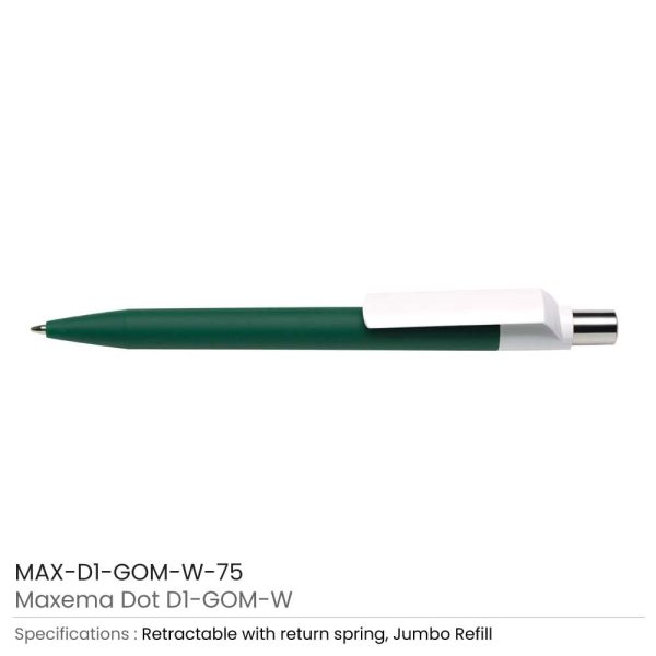 Dot-Pen-with-White-Clip-MAX-D1-GOM-W-75-600x600-1.jpg Dot Custom Printed Pens with White Clip