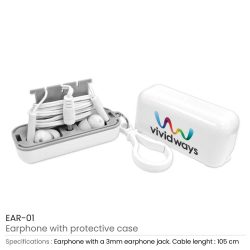 Earphones with Protective Case | Promo Tech Gifts