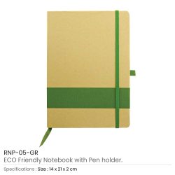 Eco-Friendly-Notebooks-RNP-05-GR-250x250-1.jpg Eco-Friendly Notebooks with Pen Holder