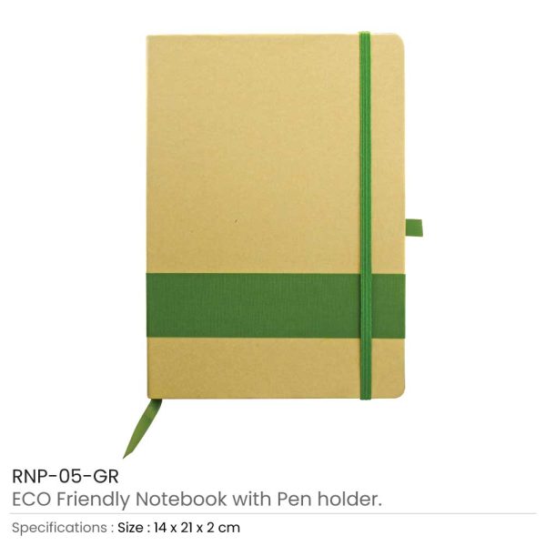 Eco-Friendly-Notebooks-RNP-05-GR-600x600-1.jpg Eco-Friendly Notebooks with Pen Holder