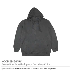 Fleece Hoodies with Zipper in (S to 3XL) Sizes