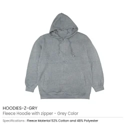 Fleece Hoodies with Zipper in (S to 3XL) Sizes