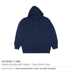 Fleece Hoodies with Zipper in (S to 3XL) Sizes
