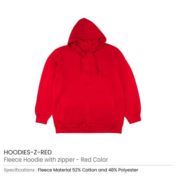 Fleece Hoodies with Zipper in (S to 3XL) Sizes