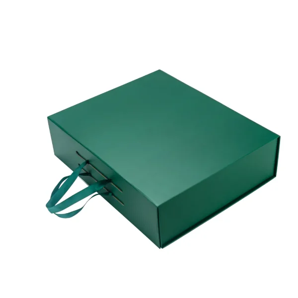 Foldable-Gift-Box-GB-B4-GRE-View-600x600-1.webp Foldable Gift Box with Magnetic Closure & Ribbon Handle