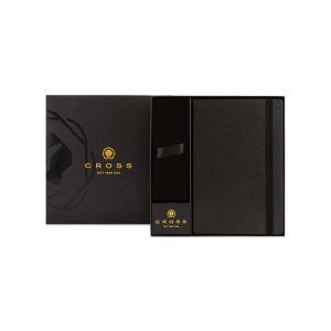 Cross Hardcover Notebook & 2pc Gift Box - Black