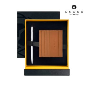 Cross Click™  Ballpoint Pen with Leather Cardholder - Mocha