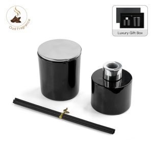 PROVENCE - Arabian Oud Scented Candle and Diffuser Set - Black