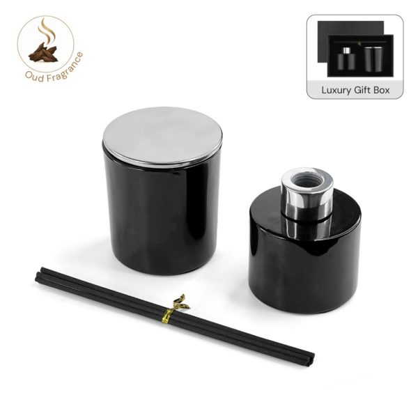 GSGL-9637-PROVENCE-Arabian-Oud-Scented-Candle-and-Diffuser-Set-Black-unique0470141 PROVENCE - Arabian Oud Scented Candle and Diffuser Set - Black