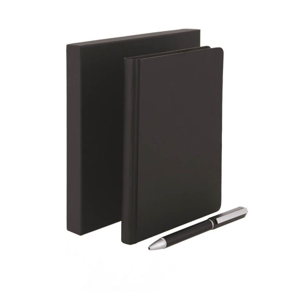 GSSN-403-TOMAR-SANTHOME-Set-Of-PU-Thermo-Notebook-And-Pen-Blackunique88863b5 TOMAR - SANTHOME Set Of PU Thermo Notebook And Pen - Black
