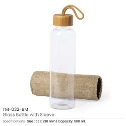 Corporate Promotional Item and Glass Bottle