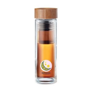 Flask in glass and bamboo UAE