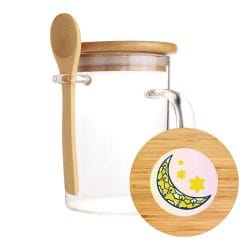 Promotional Travel Mug with Bamboo Lid and Spoon