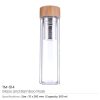 Flask in glass and bamboo UAE