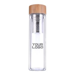 Flask in glass and bamboo UAE