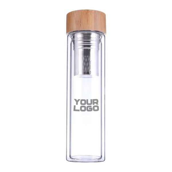 Flask in glass and bamboo UAE