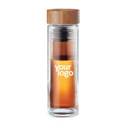 Flask in glass and bamboo UAE