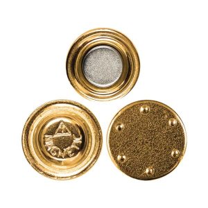 Gold Round Button Branded Magnet Badge