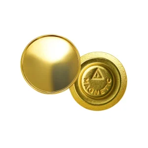 Round Gold Metal Badges