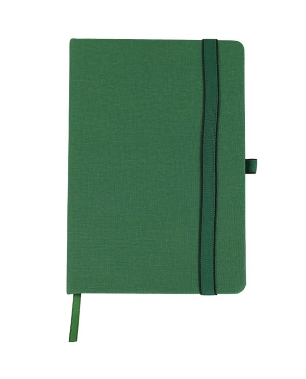 HK0396-GN-1130x1400-1.jpg ZURI - A5 PU Fabric Custom Notebook with Calendar