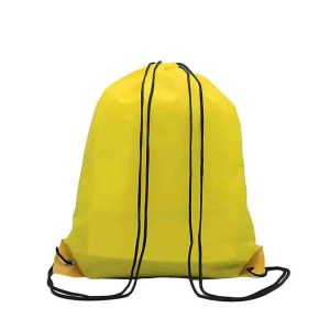 TWINE - Draw String Bag with Leather corner
