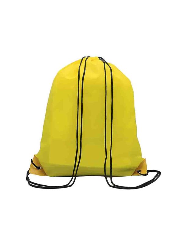 TWINE - Draw String Bag with Leather corner