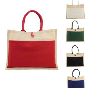 TRUCS - Jute Bag with Canvas Pocket