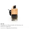 Hanging Car Diffuser Bottle with Bamboo Lid – Black Ice Fragrance