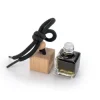 Hanging Car Diffuser Bottle with Bamboo Lid – Black Ice Fragrance