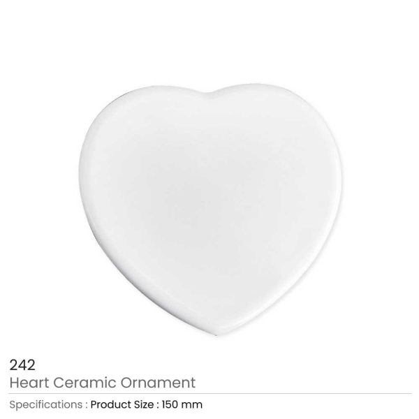 Heart Shaped Decorative Printed Ceramics