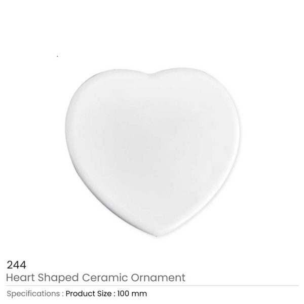 Heart Shaped Decorative Printed Ceramics