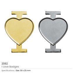 Branded Love Metal Badges