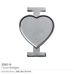 Branded Love Metal Badges