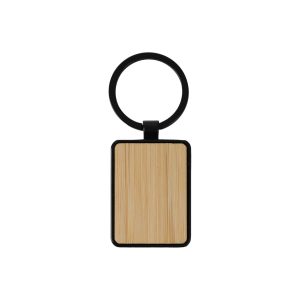 TRINKET - Rectangle Bamboo body metal keychain