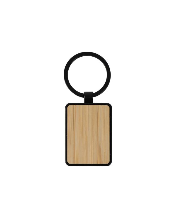 TRINKET - Rectangle Bamboo body metal keychain