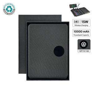 SOLAIS - Santhome Recycled 10000 mAh Power Bank and 15W Magsafe Smart A5 Organizer  - Black