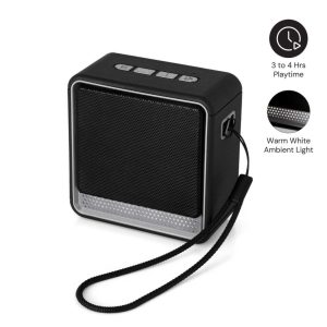 FELIX - @memorii Portable Wireless Speaker - Black / Silver