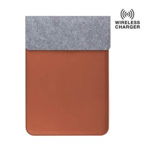ITWC-1196-CAMDEN-Giftology-14-Felt-Laptop-Sleeve-With-15W-Magnetic-Charger-Tanunique49bedc6 CAMDEN - Giftology 14" Felt Laptop Sleeve With 15W Magnetic Charger - Tan