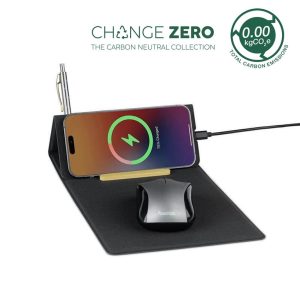 ITWC-1202-BLACE-CHANGE-ZERO-Recycled-PU-15W-Wireless-Mousepad-Desk-Organizer-Blackunique8806271 BLACE - CHANGE ZERO Recycled PU 15W Wireless Mousepad & Desk Organizer - Black