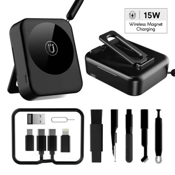 ITWC-1259-ROMONT-Giftology-6-in-1-Mag-Wireless-Charger ROMONT - Giftology 6-in-1 Mag Wireless Charger, Multicable & Cleaning Kit