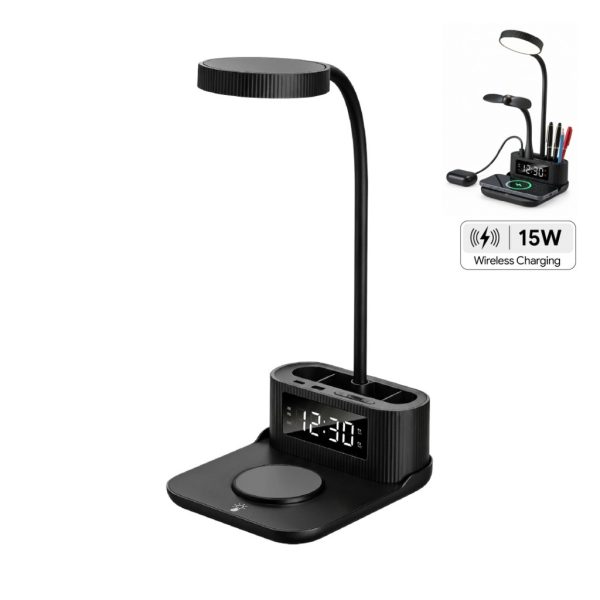 VELTRIX - Giftology 6-in-1 Multifunctional Desk Lamp - Black