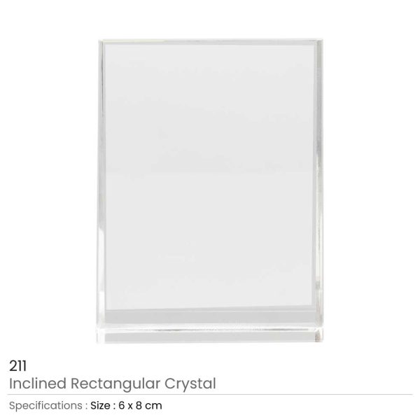 Promotional Inclined Rectangular Crystal Awards