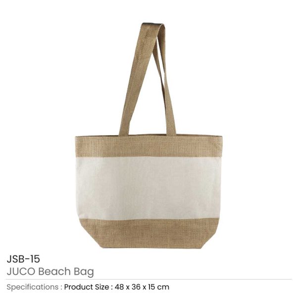 Laminated JUCO Beach Bags with Long Handles