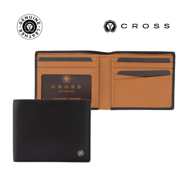 LACR-2020-CROSS-Soft-Grain-Leather-Two-Tone-8CC-Bifold-Wallet-Black-Mochaunique88863b5 CROSS Soft Grain Leather Two-Tone 8CC Bifold Wallet - Black/Mocha