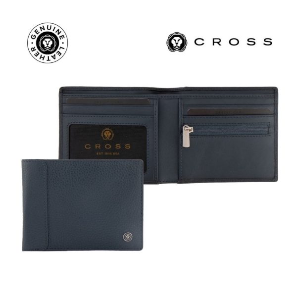LACR-2040-CROSS-Pebble-Leather-6CC-Classic-Fold-Wallet-with-6CC-Cardholder-Navy-Blueunique88863b5 CROSS Pebble Leather 6CC Classic Fold Wallet with 6CC Cardholder - Navy Blue