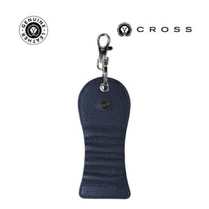 CROSS Leather Golf Tee Holder - Navy Blue