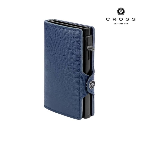 LACR-2054-CROSS-RFID-Card-Holder-Wallet-Navy-Blueunique0470141 CROSS RFID Card Holder Wallet - Navy Blue